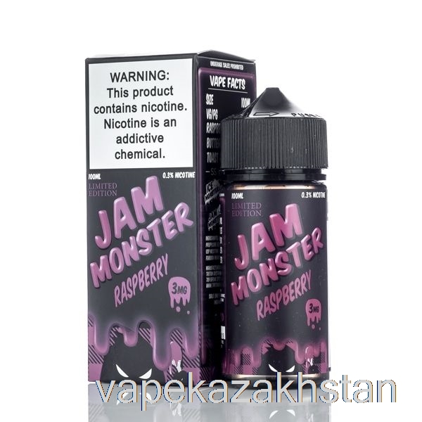 Vape Smoke Raspberry - Jam Monster - 100mL 3mg